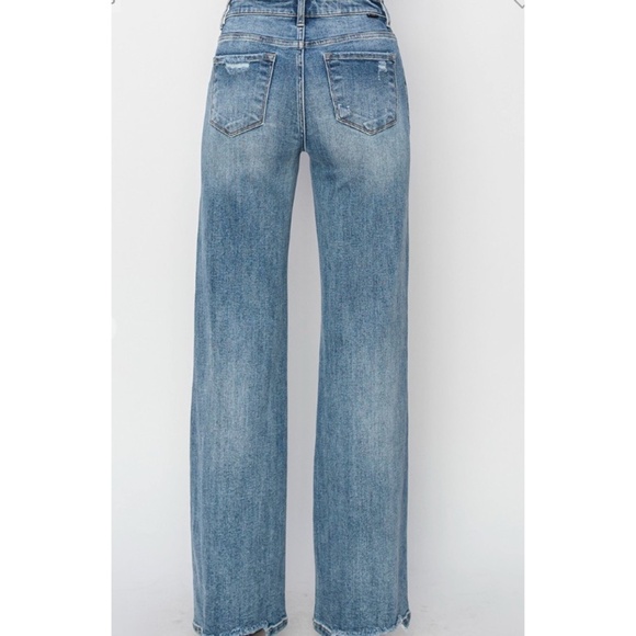 Risen High Rise Wide Leg Jeans (RDP5527) Medium Wash NWT - Picture 8 of 10